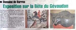 Exposition sur la Bête du gévaudan au domaine de Barres.