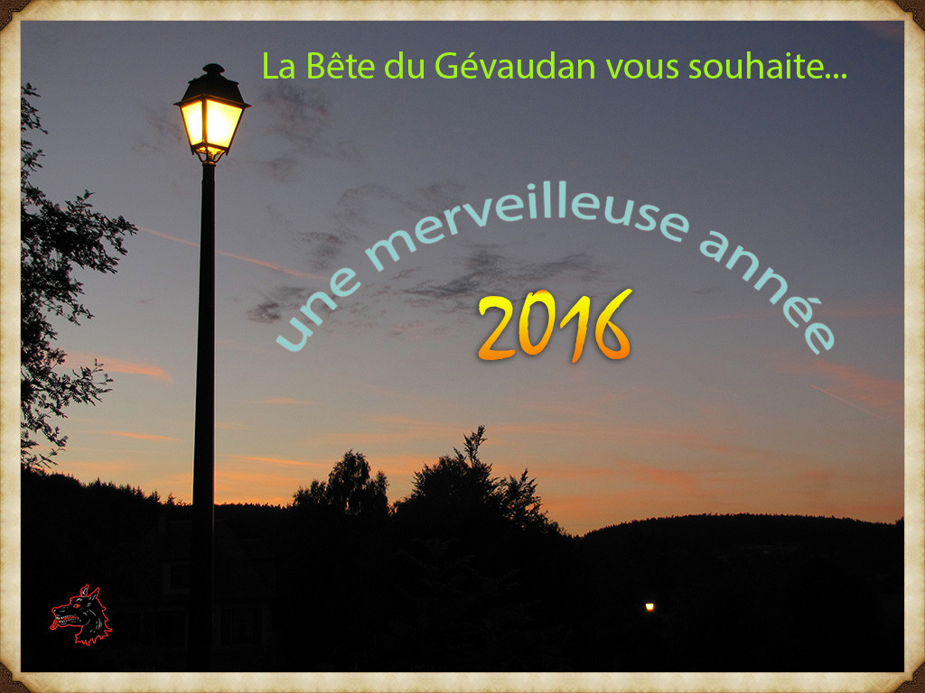 Bonne année 2016 Bête du Gévaudan