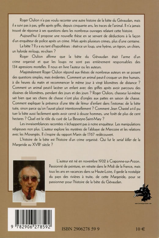 Livre Roger Oulion - La Bête du Gévaudan 2006