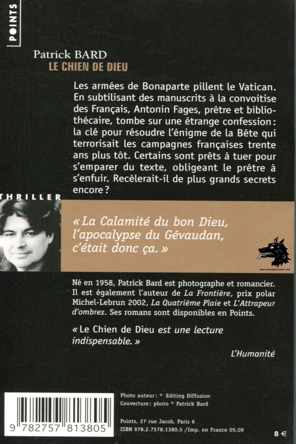 Livre Patrick Bard - Le chien de Dieu