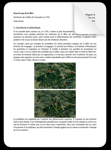 Alain Bonnet Chronodoc itinéraires de la Bête du Gévaudan