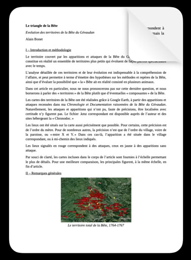 Alain Bonnet Chronodoc territoires de la Bête du Gévaudan