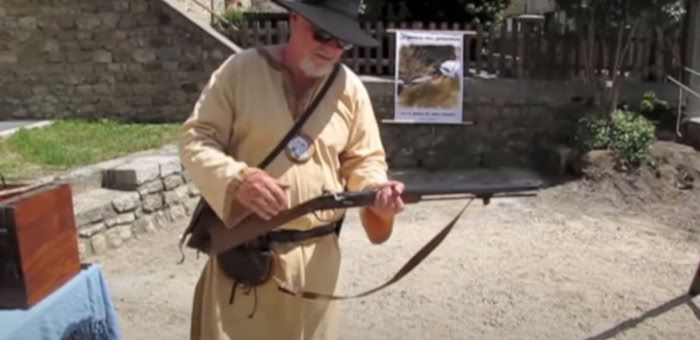 Tir de fusil du temps de la Bête du Gévaudan par Monsieur A. Parbeau